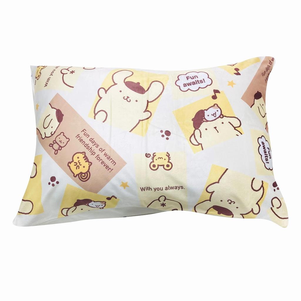 MORIPiLO Sanrio Pompompurin Pillowcase and Melting to the Suitable for Both Children and Cute Plush Toy Sanrio Morishita Pillow (Smooth Touch)