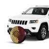 1pc Sun Totem Print Car Spare Tire Protection Cover | Suitable For 14-17 Inch Tires, Polyester Material, Universally Applicable