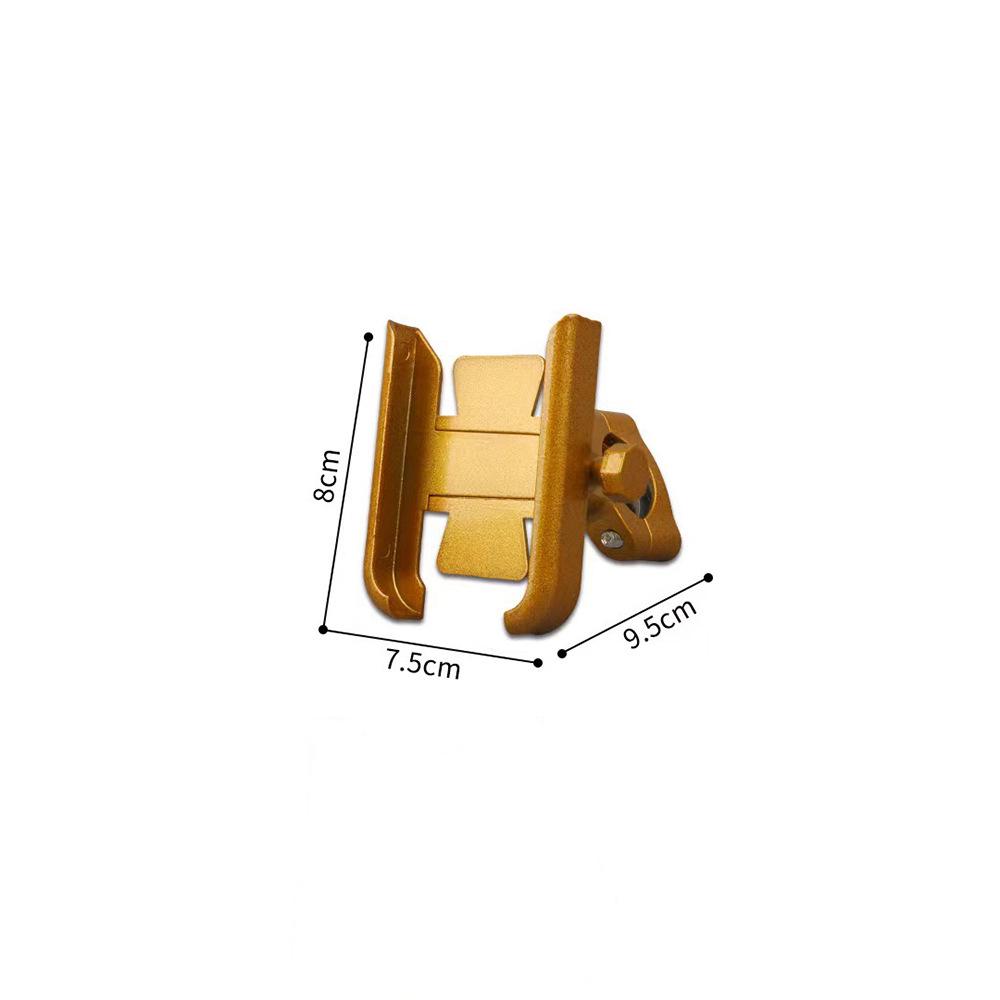 Aluminum Alloy Phone Holder for Bikes and Motorcycles - Shockproof, Anti-vibration, Ideal for Food Delivery Riders.