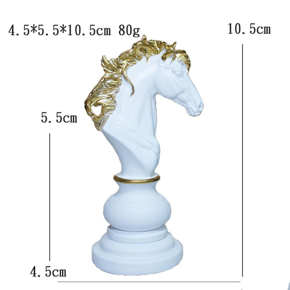 Collection Objects International Chess Ornaments Black White King Height Chess Home Decor