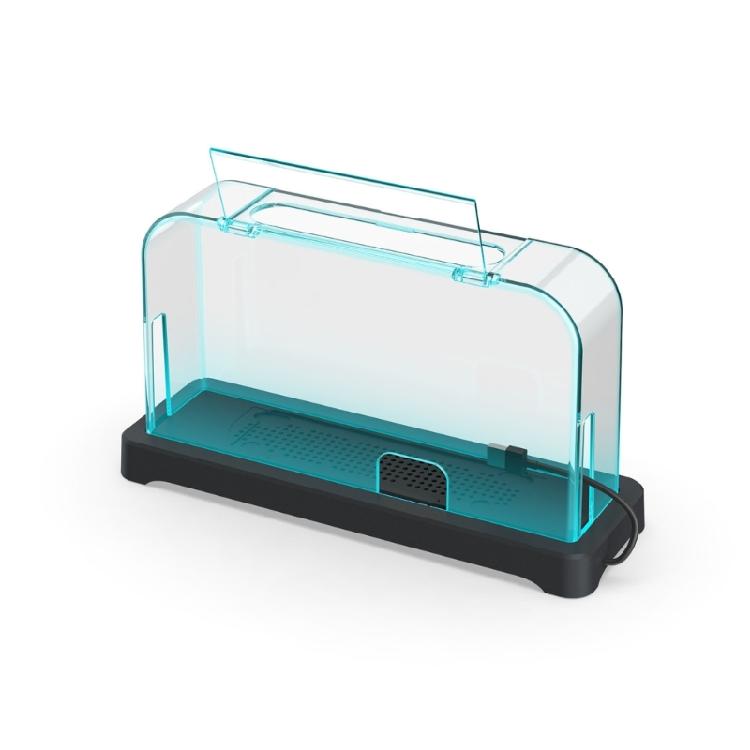 Supporto con Protezione Antipolvere per Console, Base Ventola di Raffreddamento, Strisce Luminose Colorate, Dock di Archiviazione in ABS e Acrilico, Facile da Trasportare per Console 2/1/Display