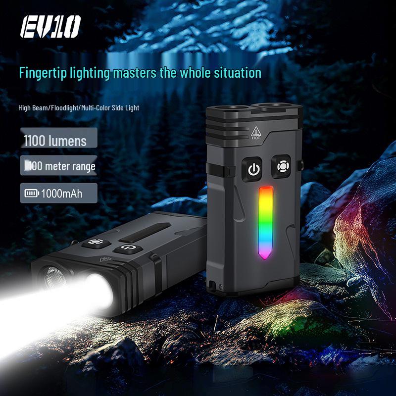 EDC RGB Mini Flashlight: High-Intensity, Long Battery, Quick Charge, Portable Emergency Keychain Light