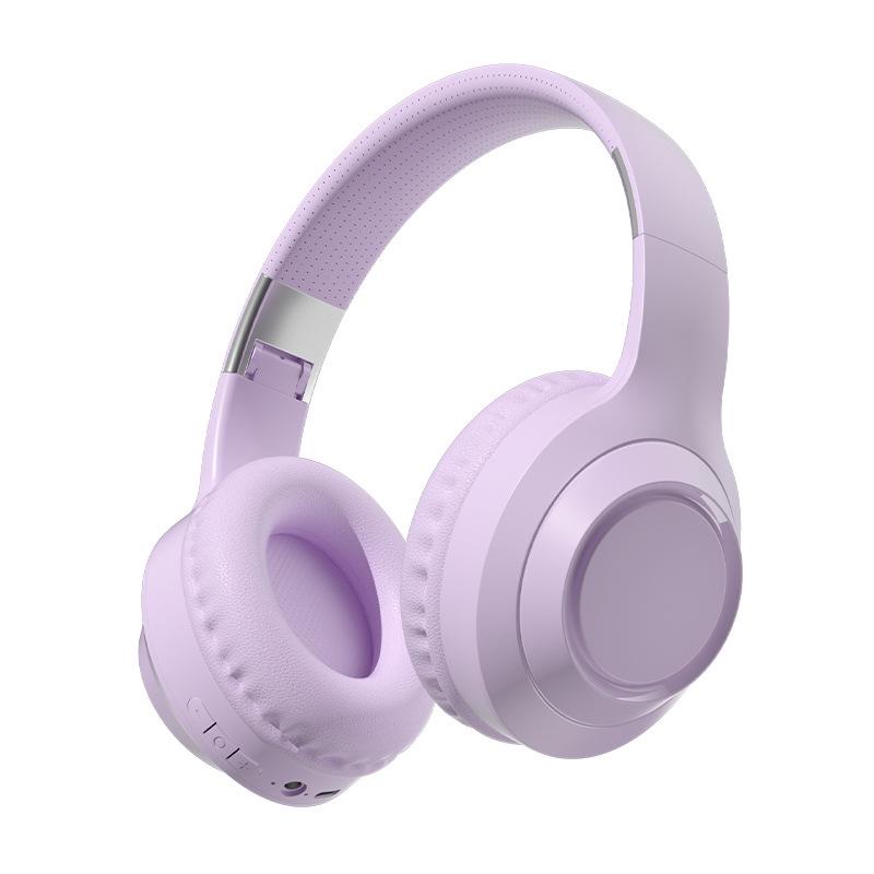 

New Cross-Border Wireless Bluetooth Gaming Headset with High-Quality Earmuffs, Heavy Bass, and Mobile Compatibility фіолетовий
