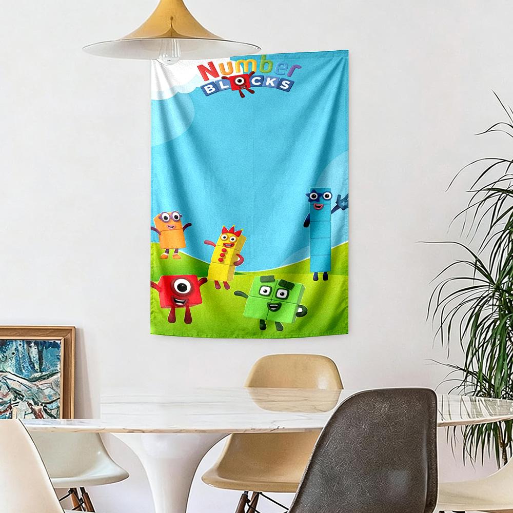 Numberblocks Wall Decor Tapestry Art For Pet Memorial Birthdaywedding Party Backdrop Family Gift