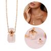 Unique Crystal Perfume Flask Necklace Pendant Adjustable Length Clavicle Chain Stainless Steel Cable Chain Women Choker