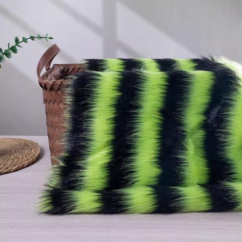 50x160cm 3cm Short Plush Fabric, Striped Plush Fabric, Artificial Fur Display, Shooting Background Toys, DIY Handicrafts