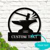 Personalizable Blacksmith Metal Wall Decor Classic Style Art for Home Shop Kitchen Custom Sign