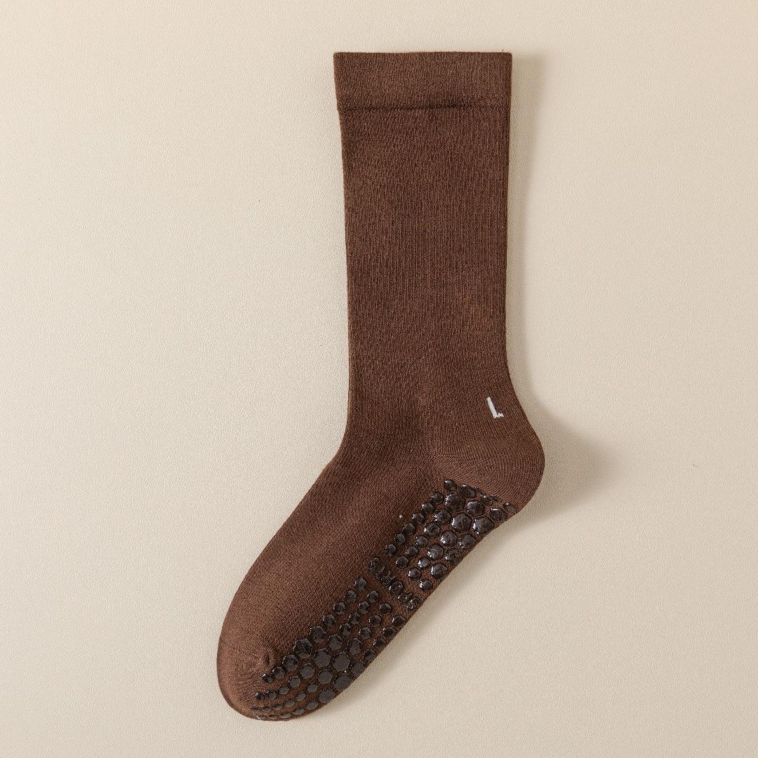 

Boneless Professional Yoga Sports Socks Children S Soles Non-Slip Dispensing Pressure Pilates Running Skipping Rope Women S Middle Tube Socks One Size шоколадный коричневый