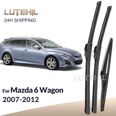 Für Mazda 6 Kombi GH1 2007-2012 2008 2009 2010 Scheibenwischer Vorne & Hinten Wischerblätter Windschutzscheibe Windschutzscheiben Fensterwischer 24"+16"+12"""