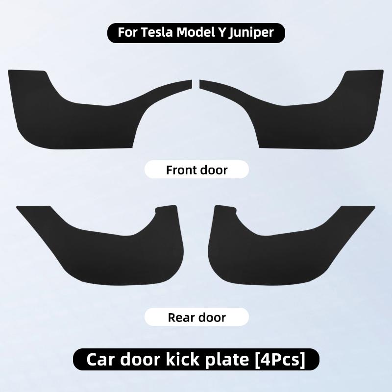 Car Door Anti-Kick Pad For Tesla Model Y Juniper 3 Highland Sticker Trim Kit Side Door Protector Cover Car Interior Decoration