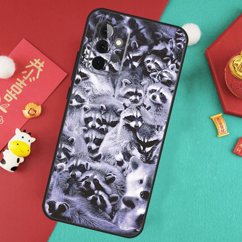Animal Raccoon Fox Case For Samsung Galaxy A55 A35 A25 A15 A14 A34 A54 A53 A33 A23 A13 A12 A52 A51 A32 Cover