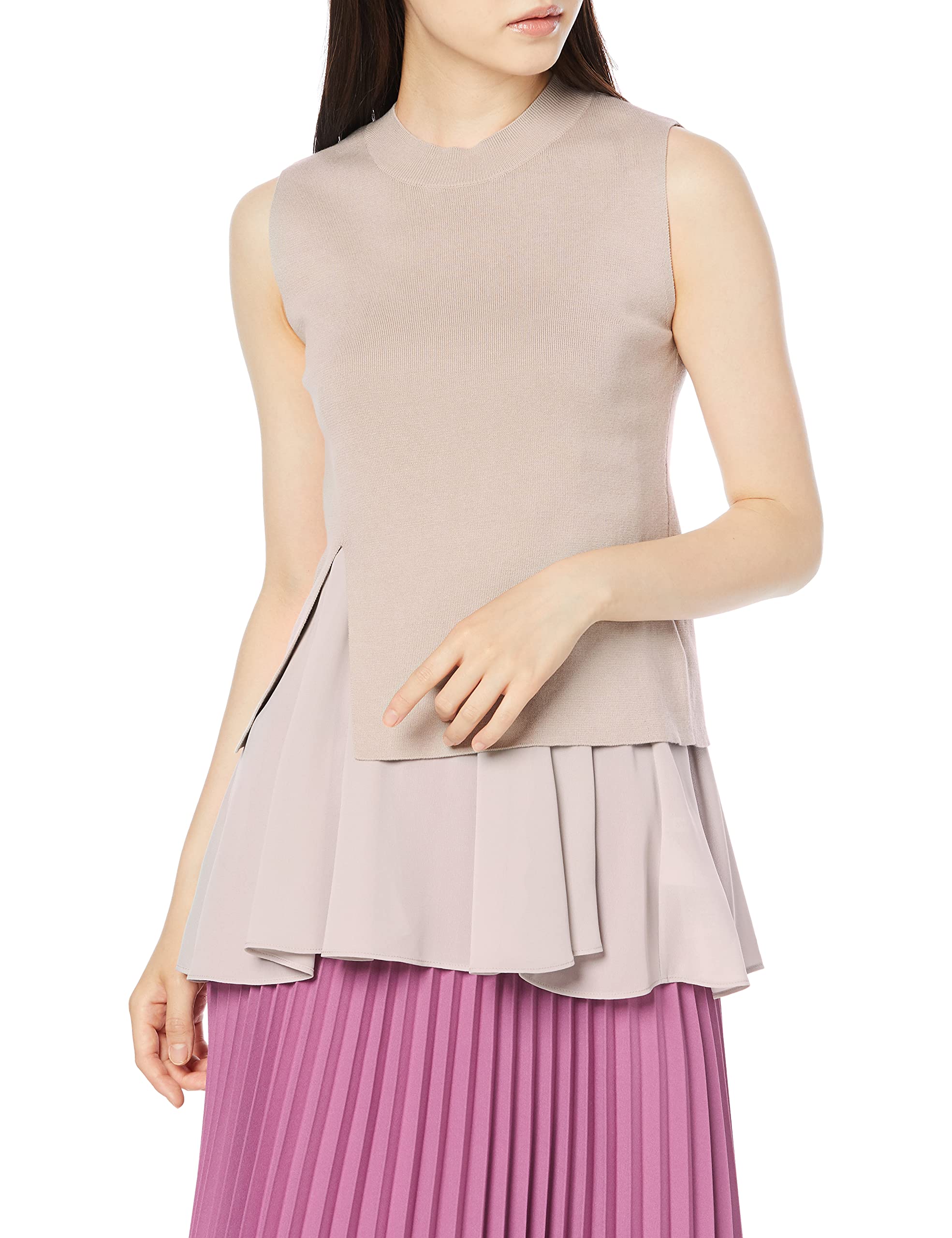 

Sustaina Knit SET Tunic SWNT212068 BEG F [Sneider] Women s