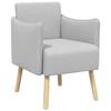 Accent Chair Light Gray Coarse Velvet