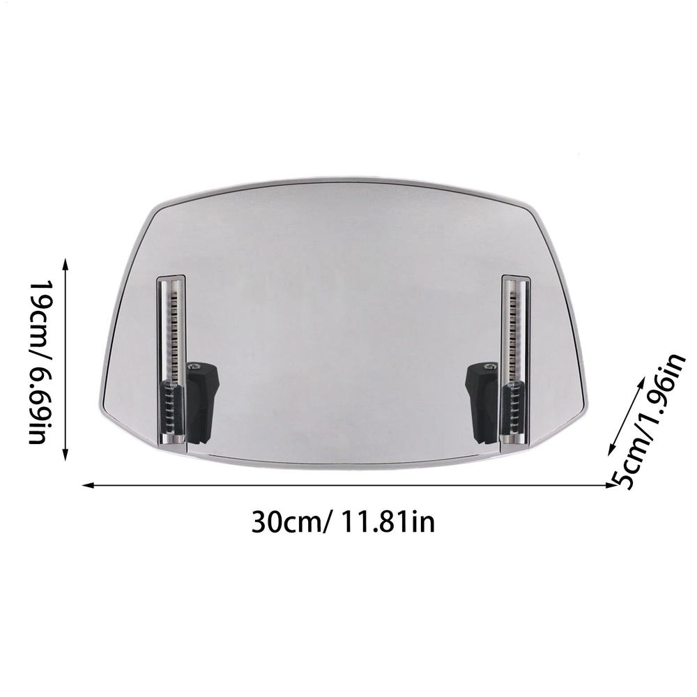 Universal Motorcycle Windshield Extension Adjustable Spoiler Clamp-On Windscreen Deflector Front Accessories Modification