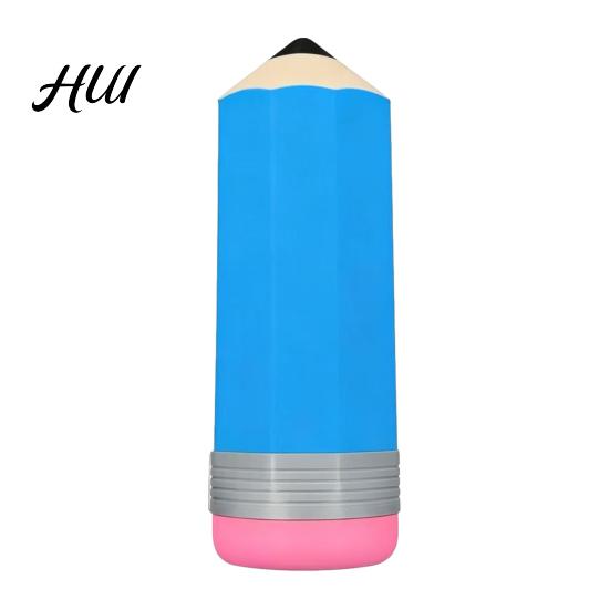 Pen And Marker Holder 3D Printed Pencil Shape Case, Large Capacity Eraser Sharpener Case for Students, Novelty Stationery Organizer Desk Travel School