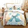 Anime Bibliophile Princes Beding Set 3D Printed Suitable for Bedrom Soft Duvet Cover Set With Pilowcases Children Kids Home Textile