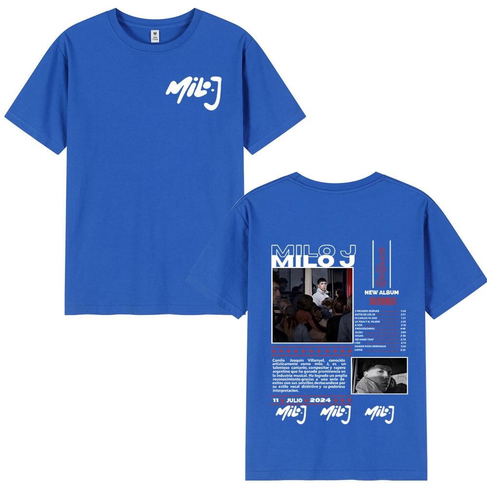 Rapper Milo J 166 Album Merch T Shirt Men Women Fashion Hip Hop T-shirt Cotton Casual Oversized Short Sleeve T-shirts Streetwear