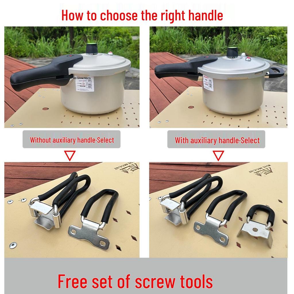 Pentola a Pressione Portatile in Acciaio Inossidabile con Manico Pieghevole