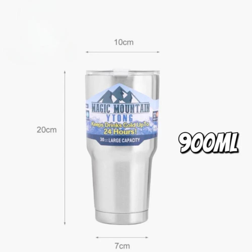 Magic Mountain Mug Hot Car Mug Frozen Thermos Vacuum Insulated Flask Stainless Steel Water Bottle Keep Cold Glasses