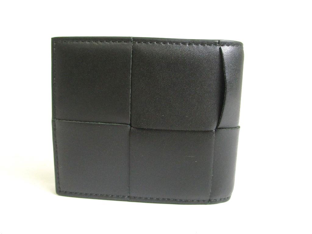 Authentic BOTTEGA VENETA Black Leather Small Cassette Bi-Fold Bill Wallet #a417  Refurbished