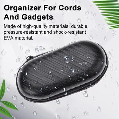 EVA Mesh Pocket Charging Bluetooth-compatible Travel Case for Headset Shockproof with Cable Organizer