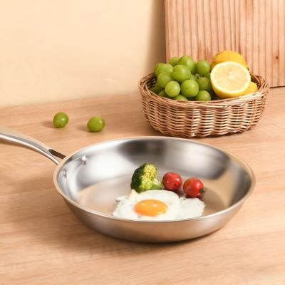 Stainless Steel Frying Pan with Nonstick Surfaces Heat Resistant Handle Skillets For Eggs Fish Steaks Easy Cleaning