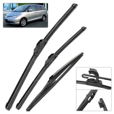 Dla Toyota Estima XR50 2006-2016 2007 2008 2009 Wycieraczki Przednie i Tylne Pióra Wycieraczek Szyba Przednia Szyba Okna Szczotki 26"+16"+12"