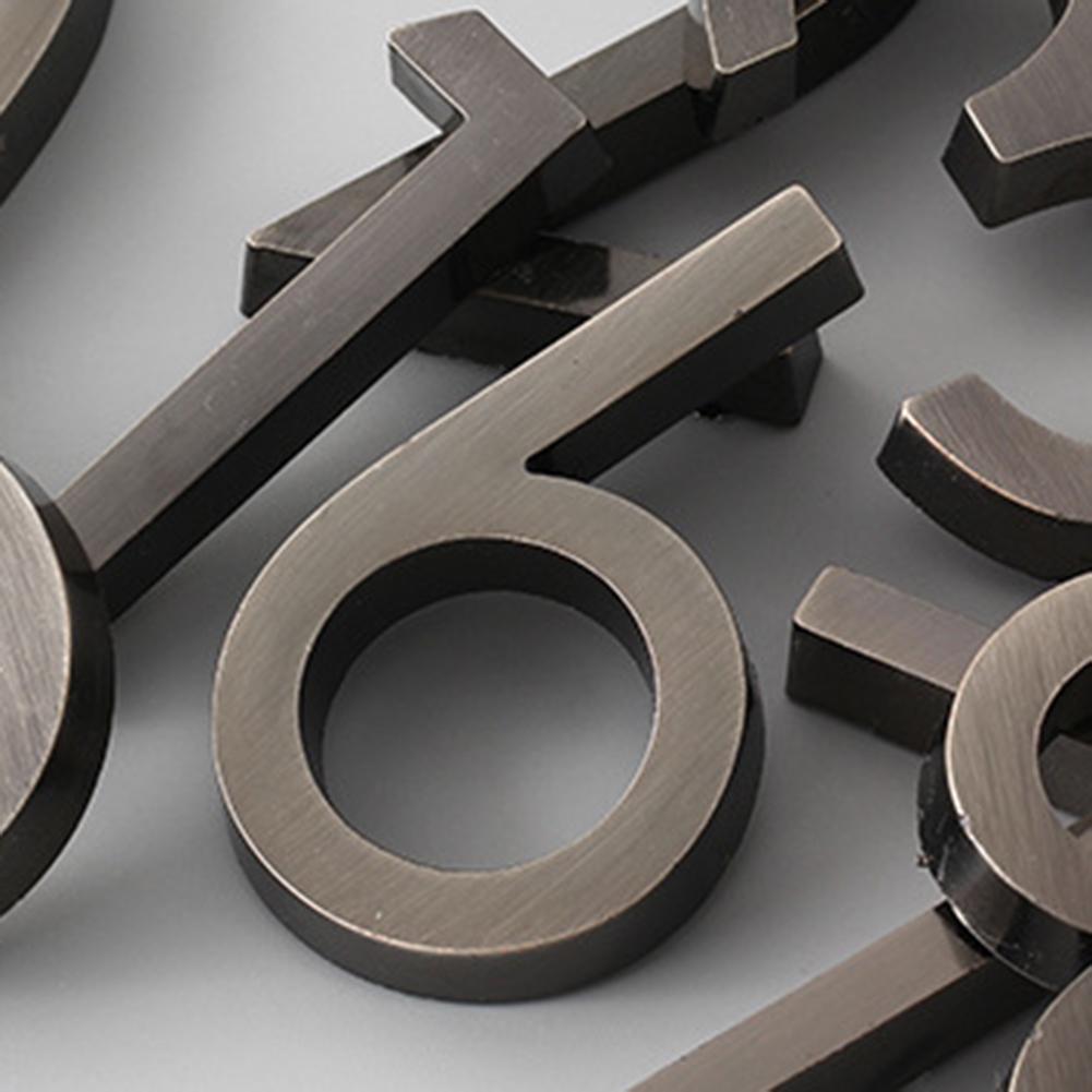 Yousheng 6cm Plated House Door Plaque Address Number Digit Figure Plate Sign Hotel Decor