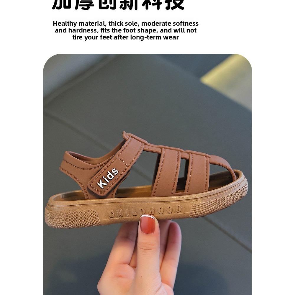 Girls' Hollow Sandals Summer New Style Children's Princess Toe Shoes, Little Girls' Soft Soled Baby Roman Shoes Summer Style