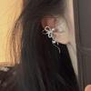 French Zircon Bow Pearl Ear Clip: Elegant, Non-Piercing, High-End Cartilage Earring for Women