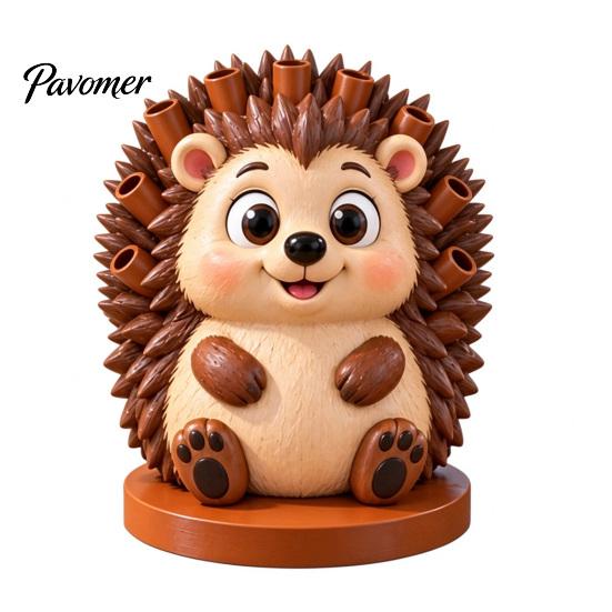 Whimsical Room Accessories Cartoon Animal Flower Vase, Desktop Storage Ornament with Highland Cow/Owl//Peacock/Hedgehog Design, Functional Tabletop