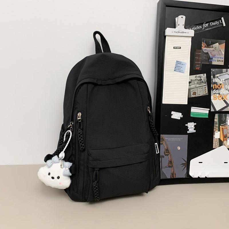 Schoolbag High-value New Cute Children's Mini Schoolbag Mori Sweet Wind Girl Cream Solid Color Versatile Backpack
