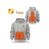 Heren 5-Zone USB Verwarmd Sweatshirt met Capuchon - Warme Elektrische Verwarmingskleding