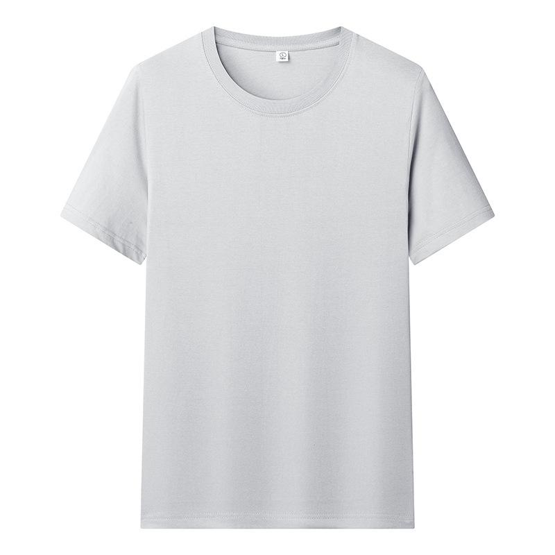 Short-sleeved T-shirt Hong Kong style loose T-shirt pure cotton half-sleeved men's short-sleeved small shoulder-length combed couple T-shirt