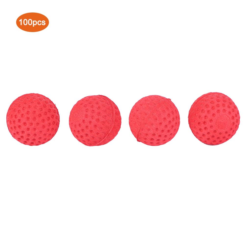 Упаковка 100 шт. Универсальные мягкие круглые пули из ЭВА для игрушечного пистолета Rival (красный)