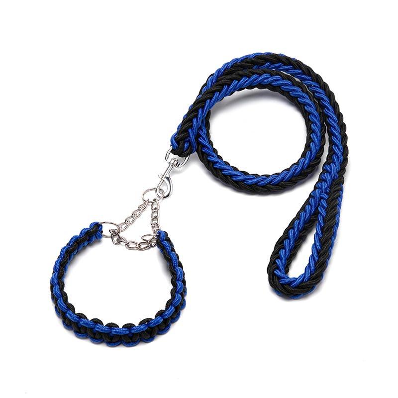 Cross-Border Breakaway Woven Dog Leash Anti-Collision Eight-Strand Nylon Customizable Multicolor Pet (as the picture,S)