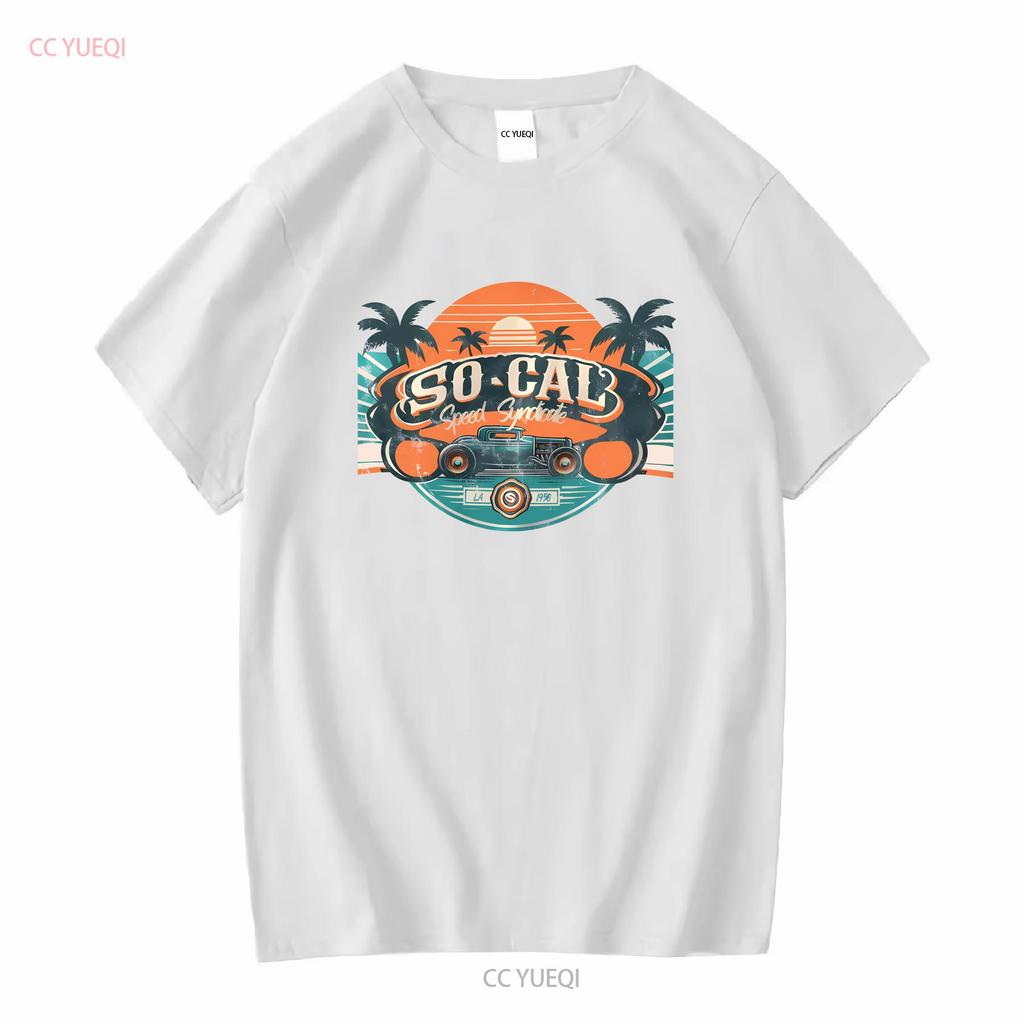 Socal Speed Perforunisexce Gear T Shirt Long Or Short Sleeves Vintage Washed Breathable Streetwear Stretched Homme Graphic Unisex