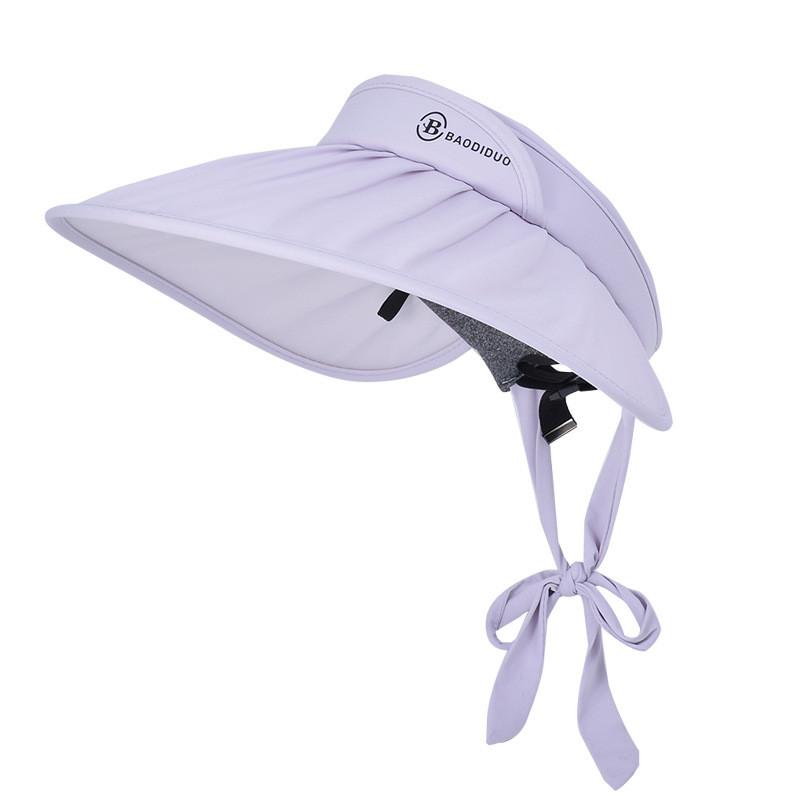 Modischer Sonnenschutzhut aus Eis-Seide mit atmungsaktivem Material und Buchstabenakzenten für Damen
