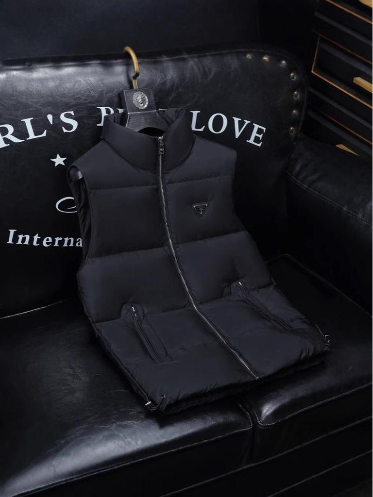 Europäische High-End Herren Daunenweste – Trendige Herbst/Winter Warme Lässige Weste Jacke