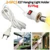 2-5PCS LED Bulb Socket Adapter E27 Hanging Light Holder Extension Lamp Bulb Holder Converter with On Off Switch for Home