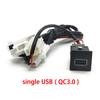 Pro VW Golf 6 Jetta 5 MK5 Scirocco 2006 - 2012 Nabíječka do auta USB PD Rychlé nabíjení QC3.0 Auto Adaptér pro nabíjení telefonu Tlačítko