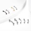 Faux Lip Ring Fake Labret Piercing Curved Eyebrow Nail Zirconia Lip Clip Non-piercing Lip Clip Cuff