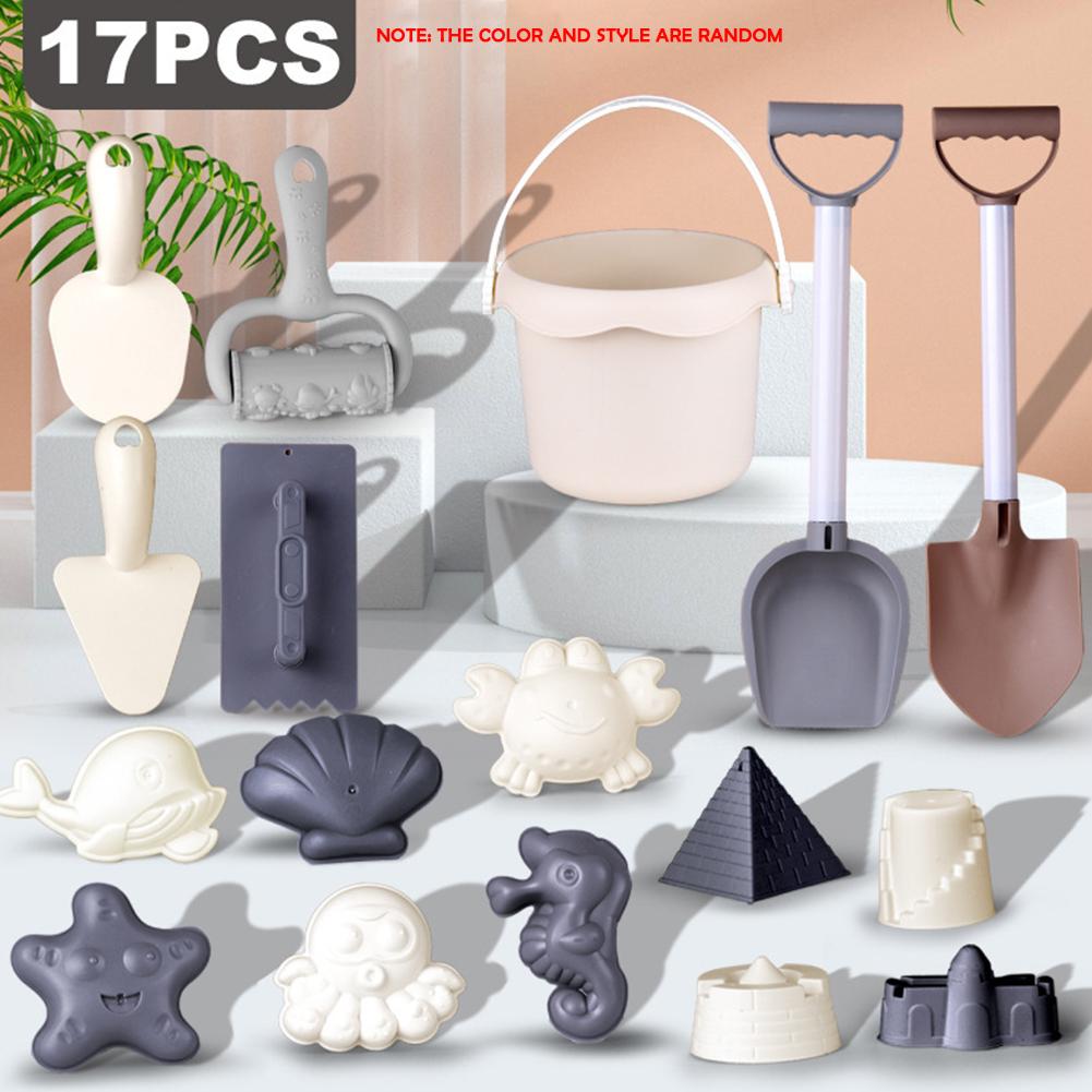 Beach Sand Play Toys Cartoon Lightweight Beach Play Children Bucket Toys Toys Funny Morandi 17/ E1R7