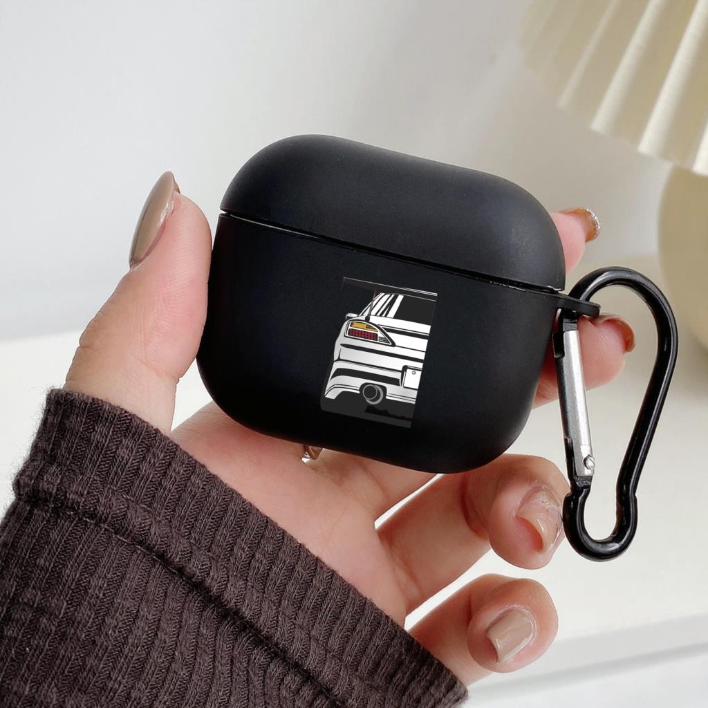 Japan JDM Sports Car Earphone Case for Apple Airpods 1 2 3 Pro 2 Bluetooth Headset Cases for Air Pods Earphone Box Black Cover