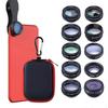 10in1 CellPhone Camera Lens Kit Wide Angle&Macro Lens+Fisheye Lens Telephoto Lens CPL/Flow/Star/Kaleidoscope for Phones