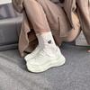 The first layer of cowhide dad shoes women's spring new sports and leisure shoes versatile and lightweight white shoes
