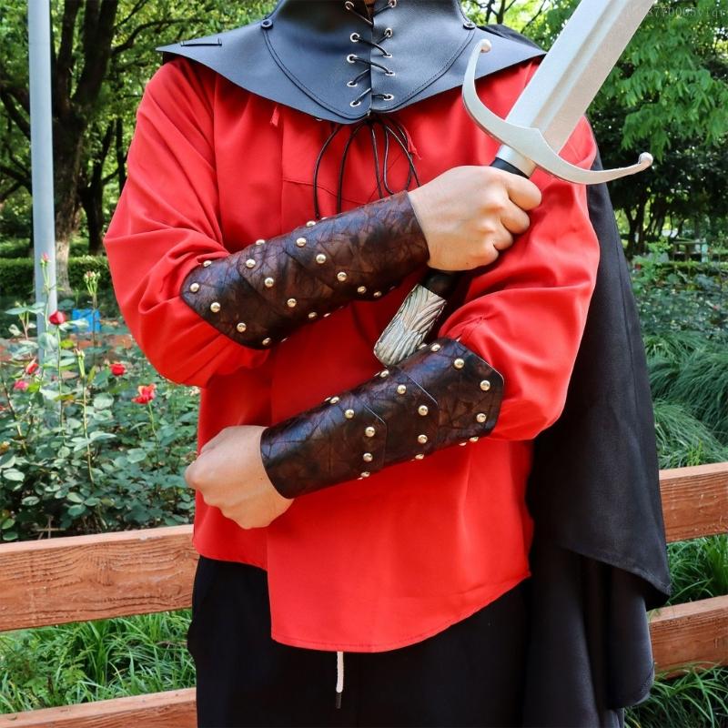Medieval Arm Bracers for Adult Antique Arm Guards Cosplay Party Costume Carnivals Arm Gauntlets Photography Armwear