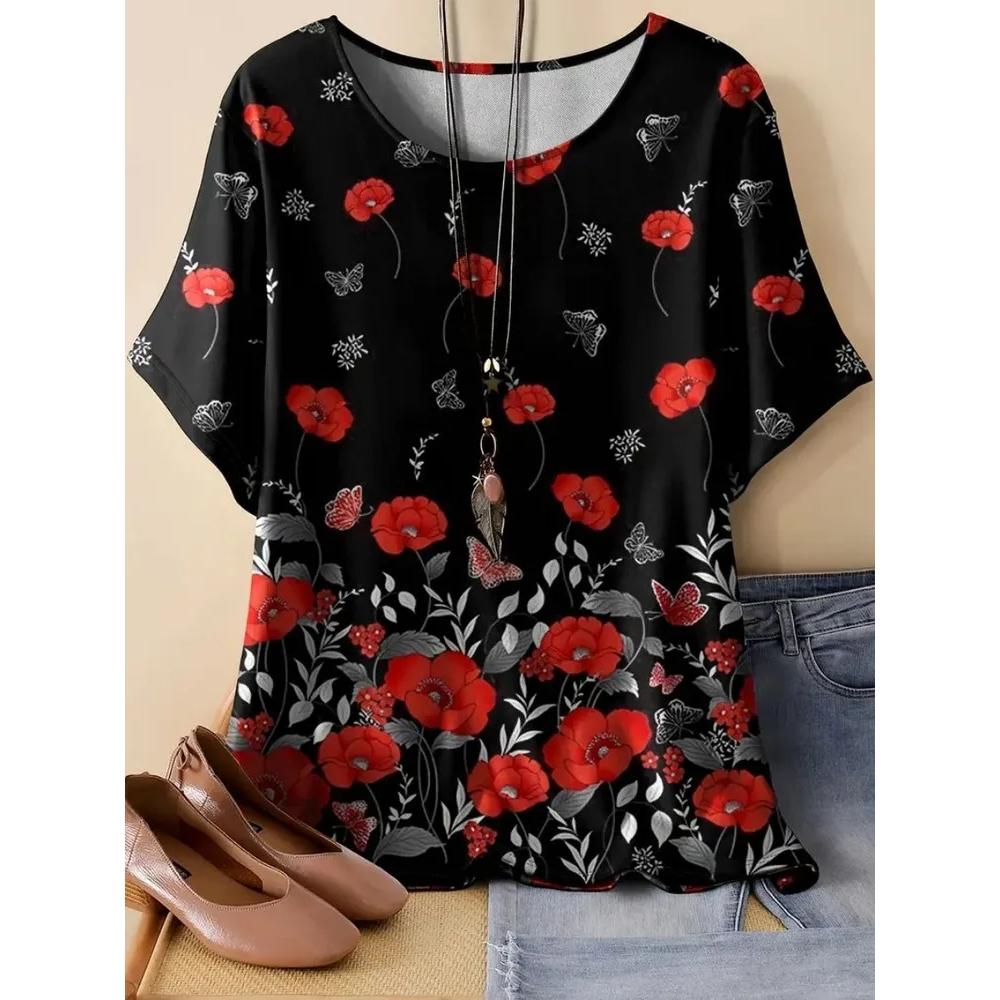 Daily Breathable Top Women's Versatile Short Sleeve Fashion Breathable T-Shirts Women’s