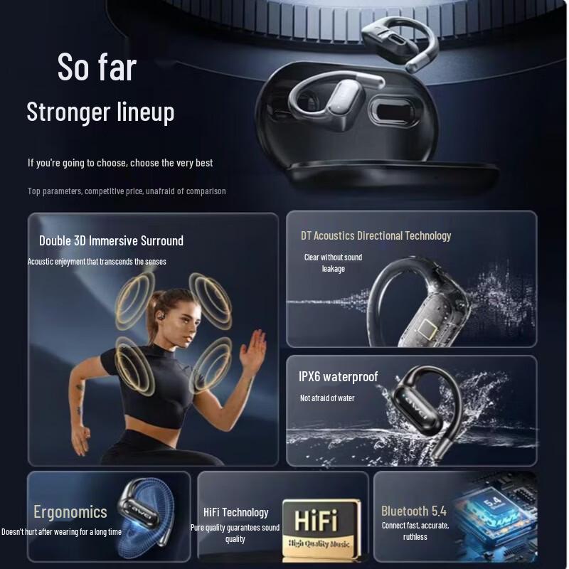 AWEI T93 Open-Ear Bluetooth Headset