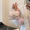 Neue Mode vielseitiger Trend Schloss Tasche einzelne Schulter tragbar schräg über die Schulter Damen Tasche kostenloser Anhänger